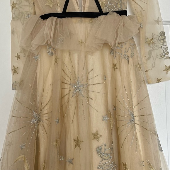 Stunning Metallic Embroidered Mashed Dress Prom Dress - Picture 3 of 13